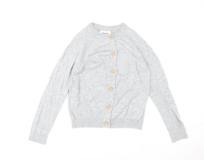 Mantaray Women's Grey Button Cardigan Size 8 Long Sleeve Knit