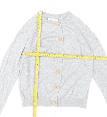 Mantaray Women's Grey Button Cardigan Size 8 Long Sleeve Knit