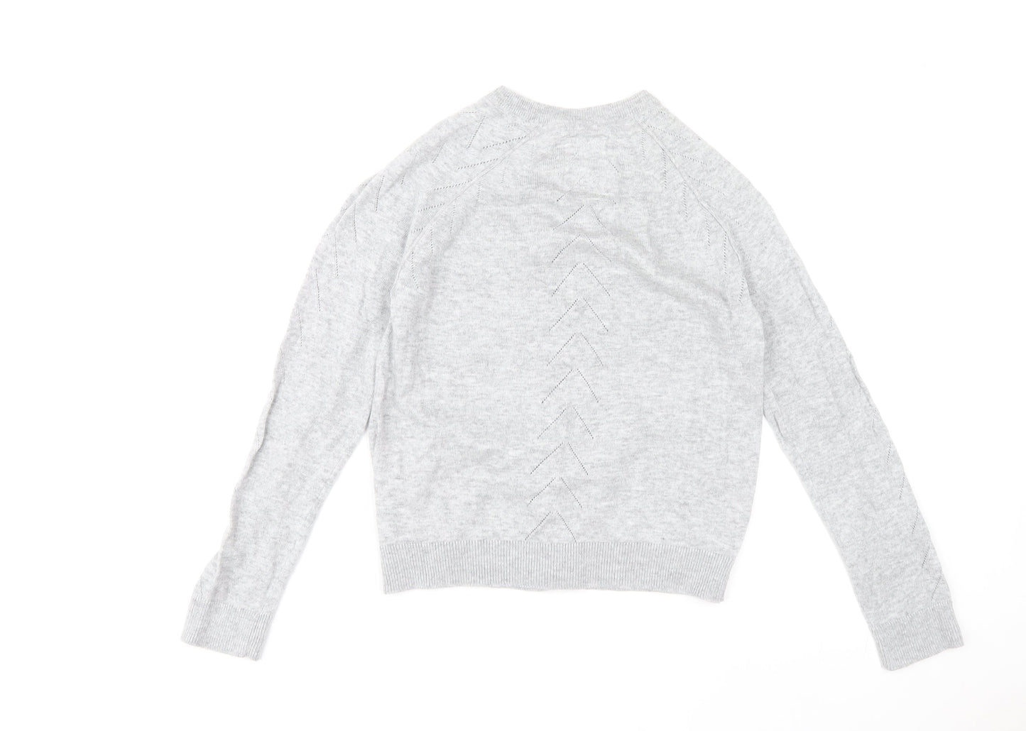 Mantaray Women's Grey Button Cardigan Size 8 Long Sleeve Knit