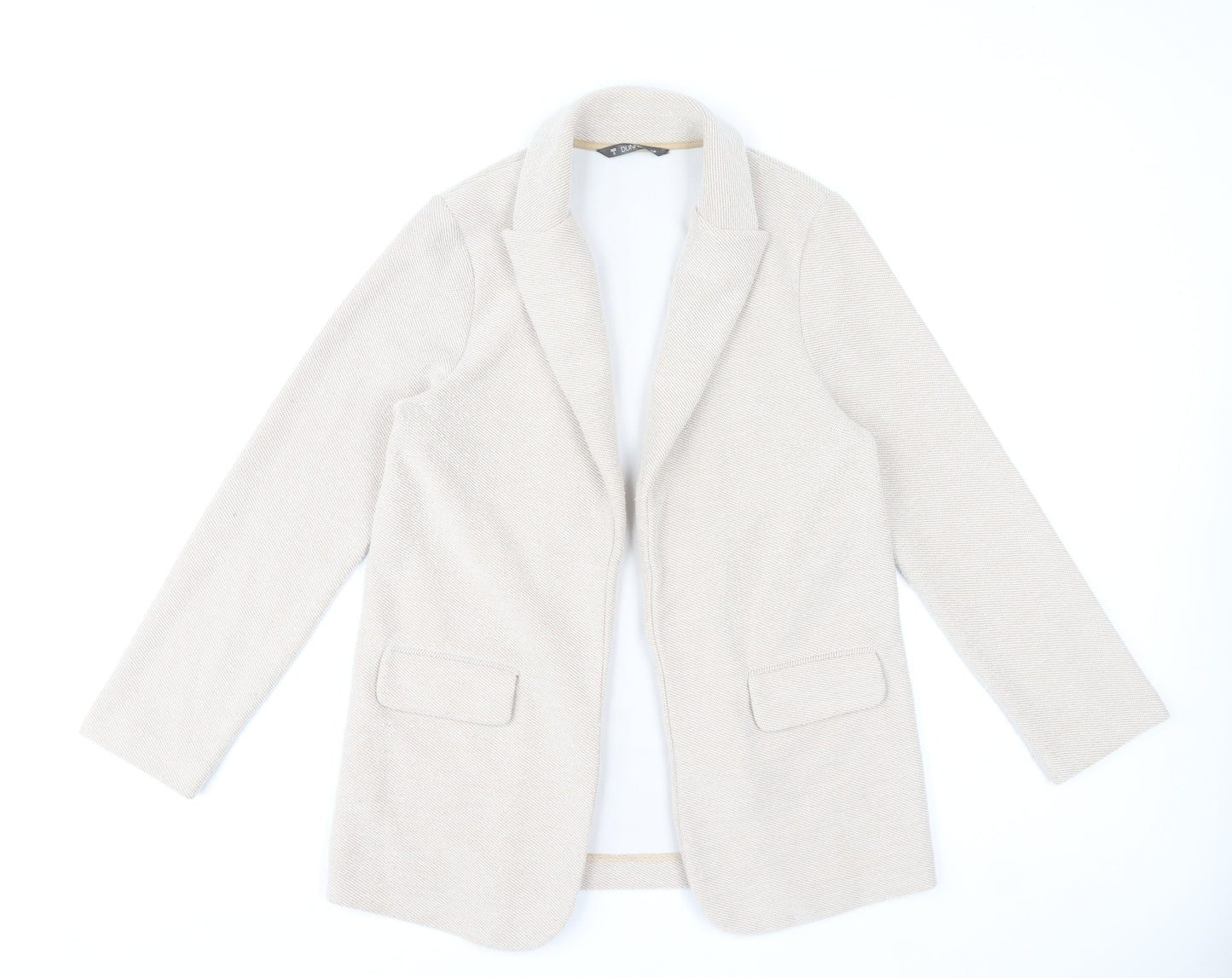 Dunnes Stores Women’s Beige Blazer Jacket Size S Classic Mid-Length