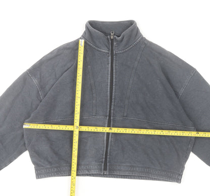 F&F Women’s Grey Full Zip Hoodie Sweatshirt UK 12-14 Cotton Blend