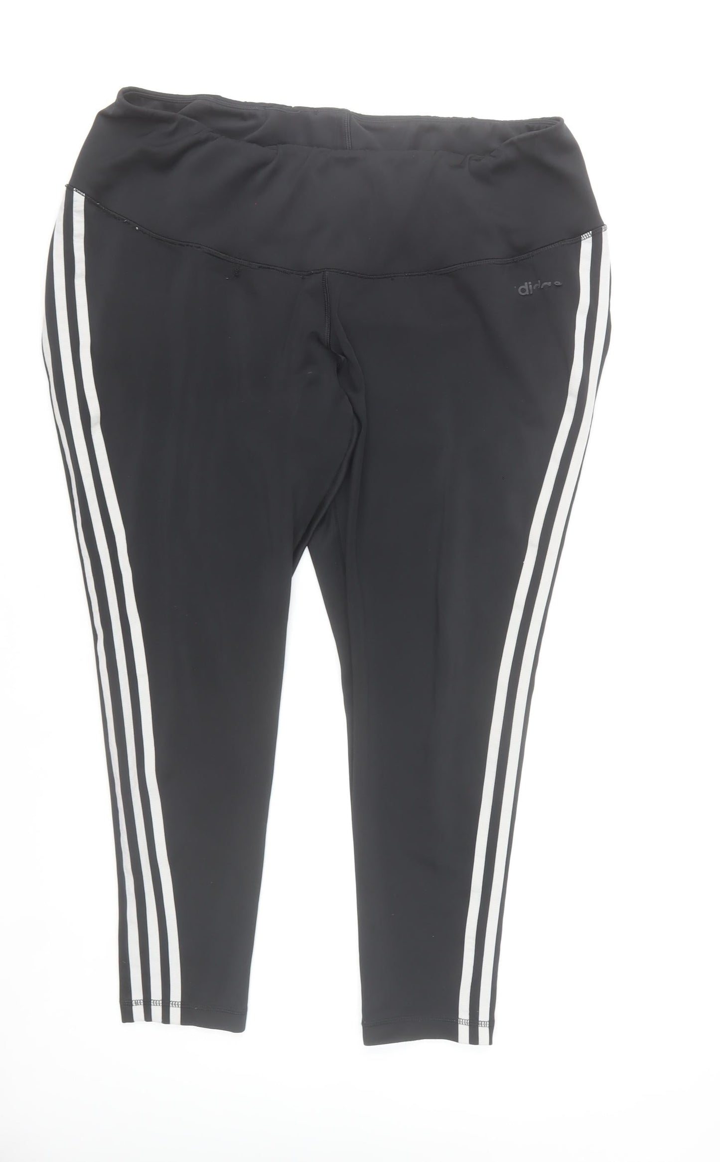 Adidas Women's Black 3XL Climalite Cropped Leggings with Side Stripes