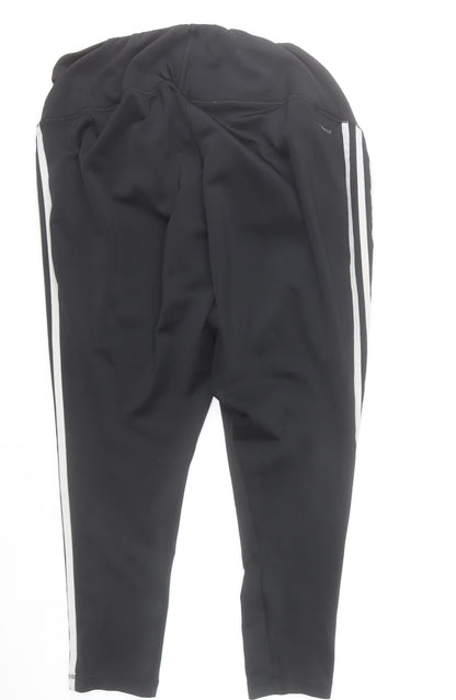 Adidas Women's Black 3XL Climalite Cropped Leggings with Side Stripes