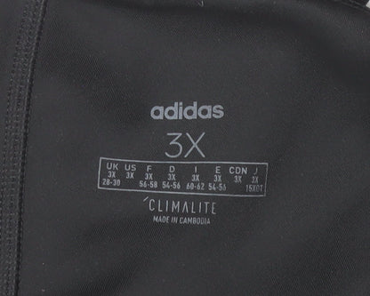 Adidas Women's Black 3XL Climalite Cropped Leggings with Side Stripes