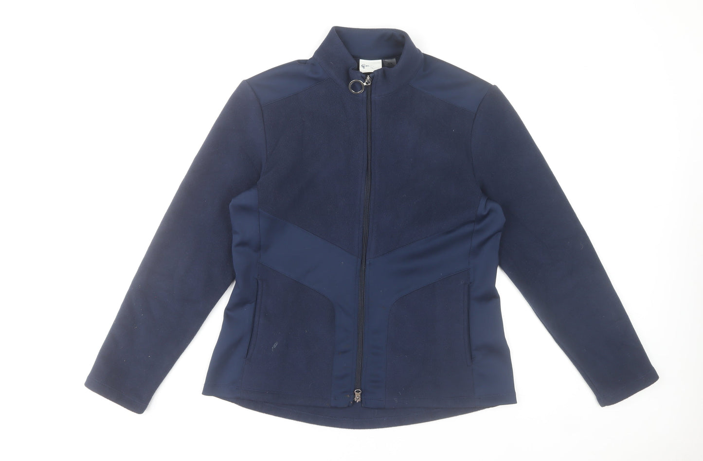 Greg Norman Womens Blue Soft Shell Fleece Jacket M Full Zip Outdoor