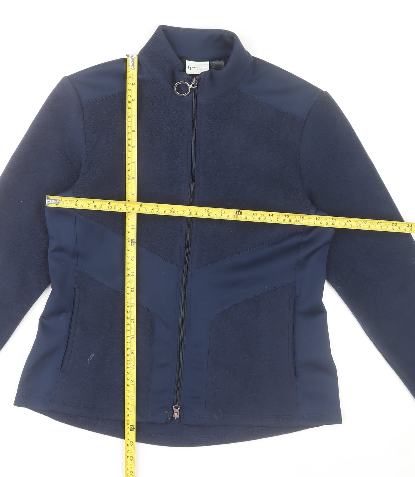 Greg Norman Womens Blue Soft Shell Fleece Jacket M Full Zip Outdoor