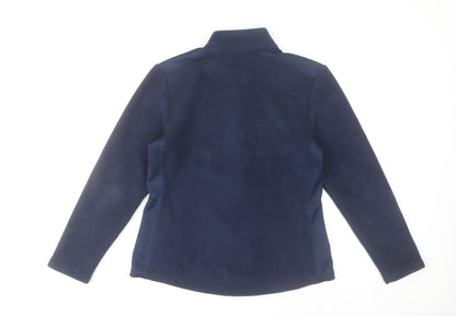 Greg Norman Womens Blue Soft Shell Fleece Jacket M Full Zip Outdoor