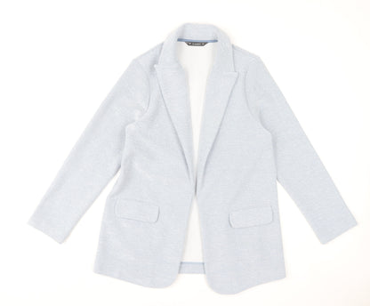 Dunnes Stores Women Blue Blazer Jacket Small Mid-Length Classic Style