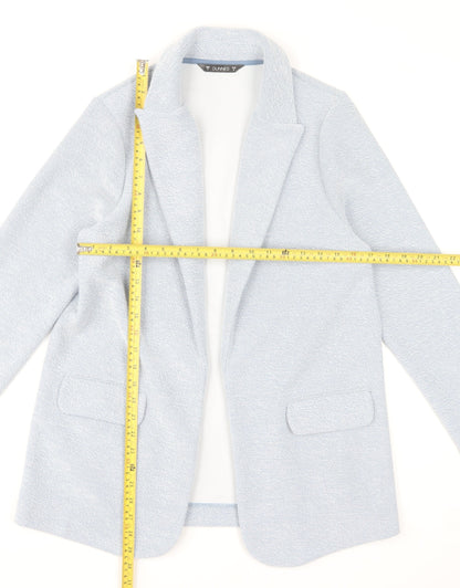 Dunnes Stores Women Blue Blazer Jacket Small Mid-Length Classic Style