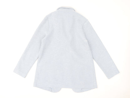 Dunnes Stores Women Blue Blazer Jacket Small Mid-Length Classic Style