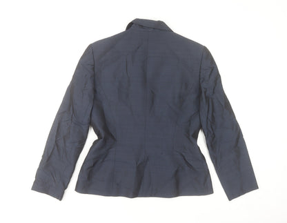Mariola Women Blue Classic Blazer Size 4 Lined Tailored Single-Breasted