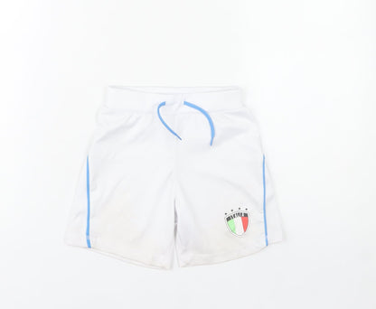 Dunnes Stores Boys White 5-6 Years Athletic Football Shorts Italia
