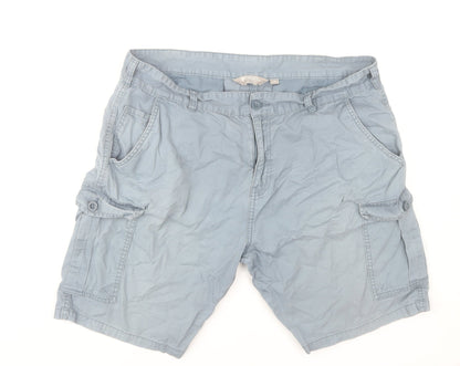 Mountain Warehouse Men's Blue Cargo Shorts Size 38 Cotton