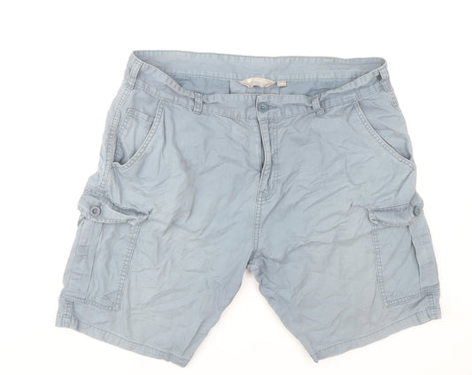 Mountain Warehouse Men's Blue Cargo Shorts Size 38 Cotton