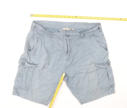 Mountain Warehouse Men's Blue Cargo Shorts Size 38 Cotton