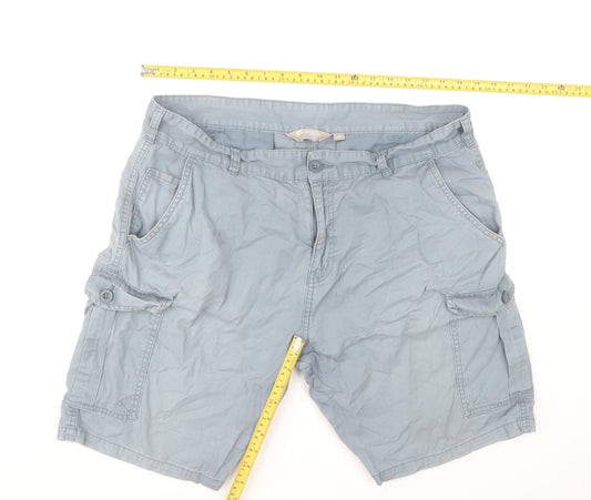 Mountain Warehouse Men's Blue Cargo Shorts Size 38 Cotton