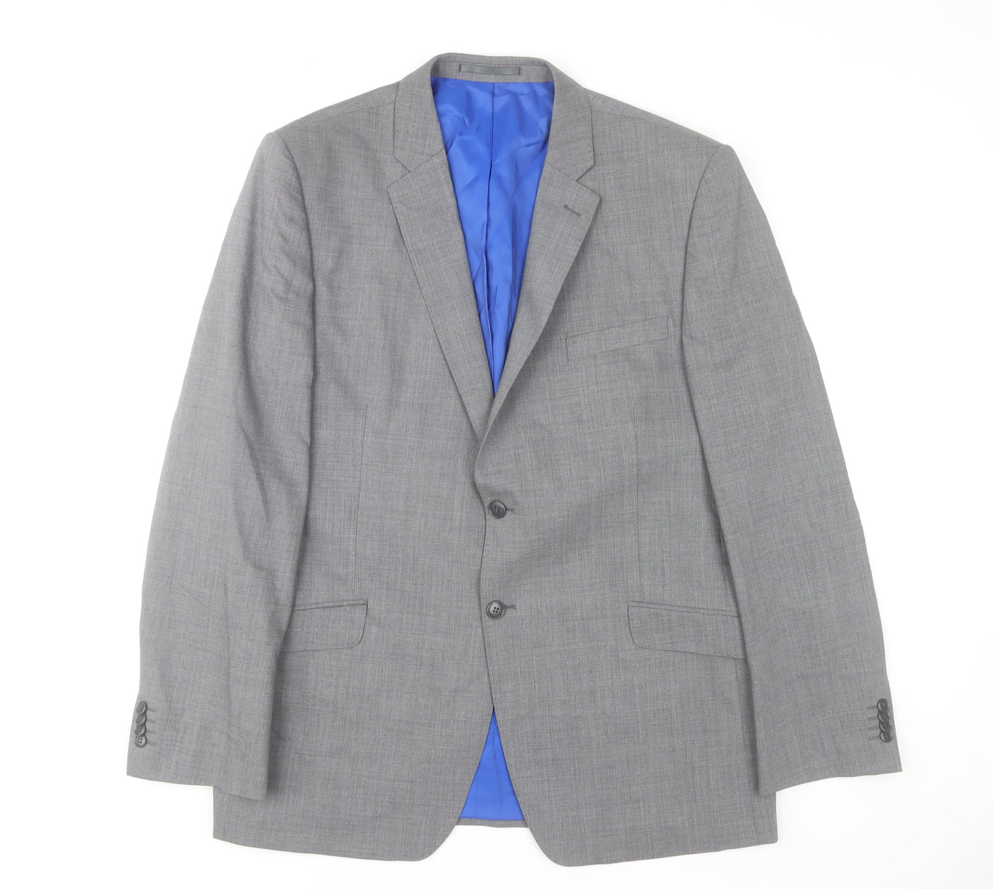 Mens UK Size 44 Performance Suit Regular Grey Suit Jacket