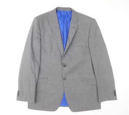 Mens UK Size 44 Performance Suit Regular Grey Suit Jacket