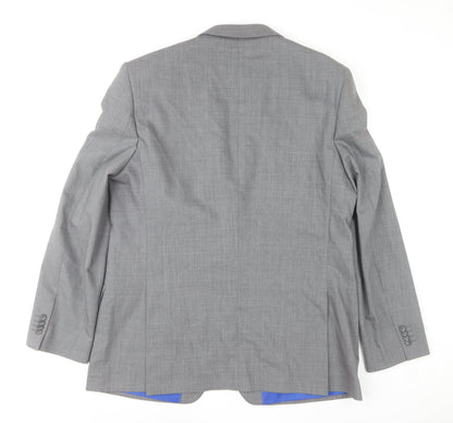 Mens UK Size 44 Performance Suit Regular Grey Suit Jacket