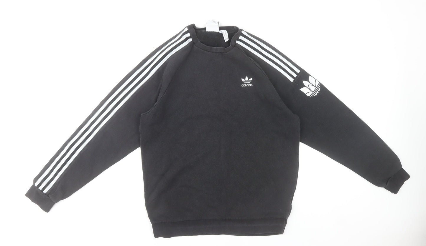 Mens UK Size S adidas Black Pullover Sweatshirt