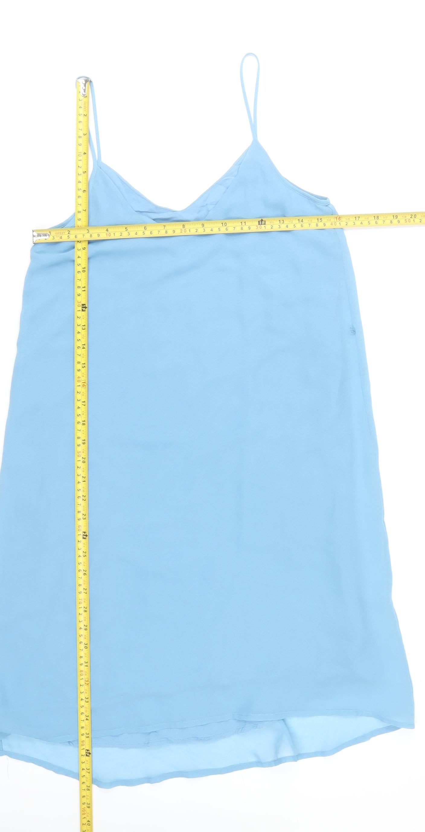 French Connection Women's Blue Size 8 Slip Dress Summer Sleeveless