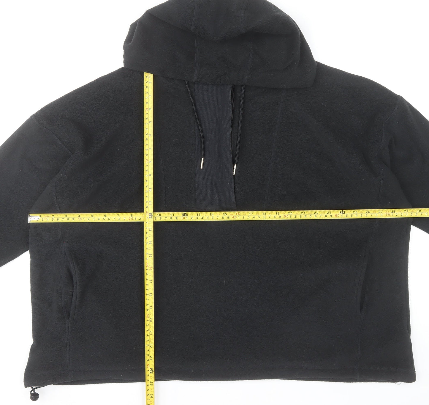 Next Women’s Black Pullover Hoodie UK 20 Relaxed Fit Fleece