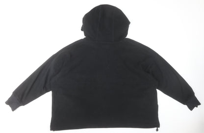 Next Women’s Black Pullover Hoodie UK 20 Relaxed Fit Fleece