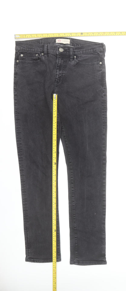 River Island Men's Black Slim Skinny Jeans 30W 32L Denim Stretch
