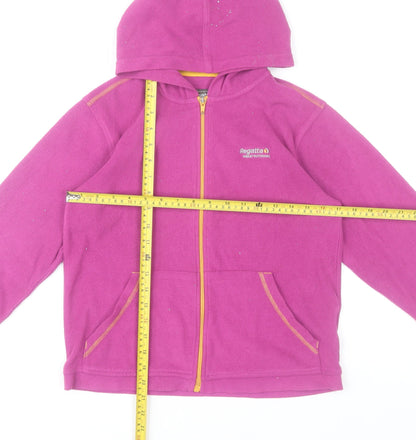 Regatta Girls Pink Full Zip Fleece Hoodie Jacket 11-12 Years