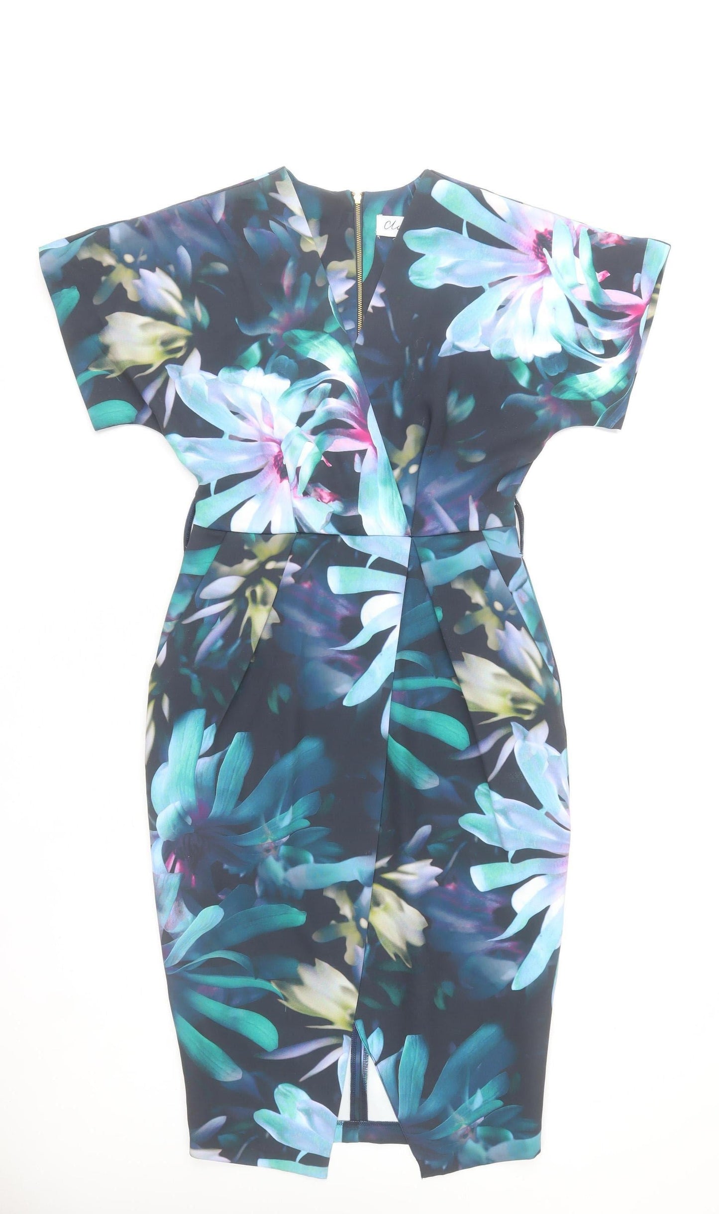 Closet London Women's Multicoloured Floral Bodycon Dress UK 10