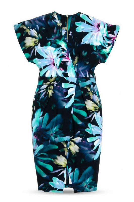 Closet London Women's Multicoloured Floral Bodycon Dress UK 10