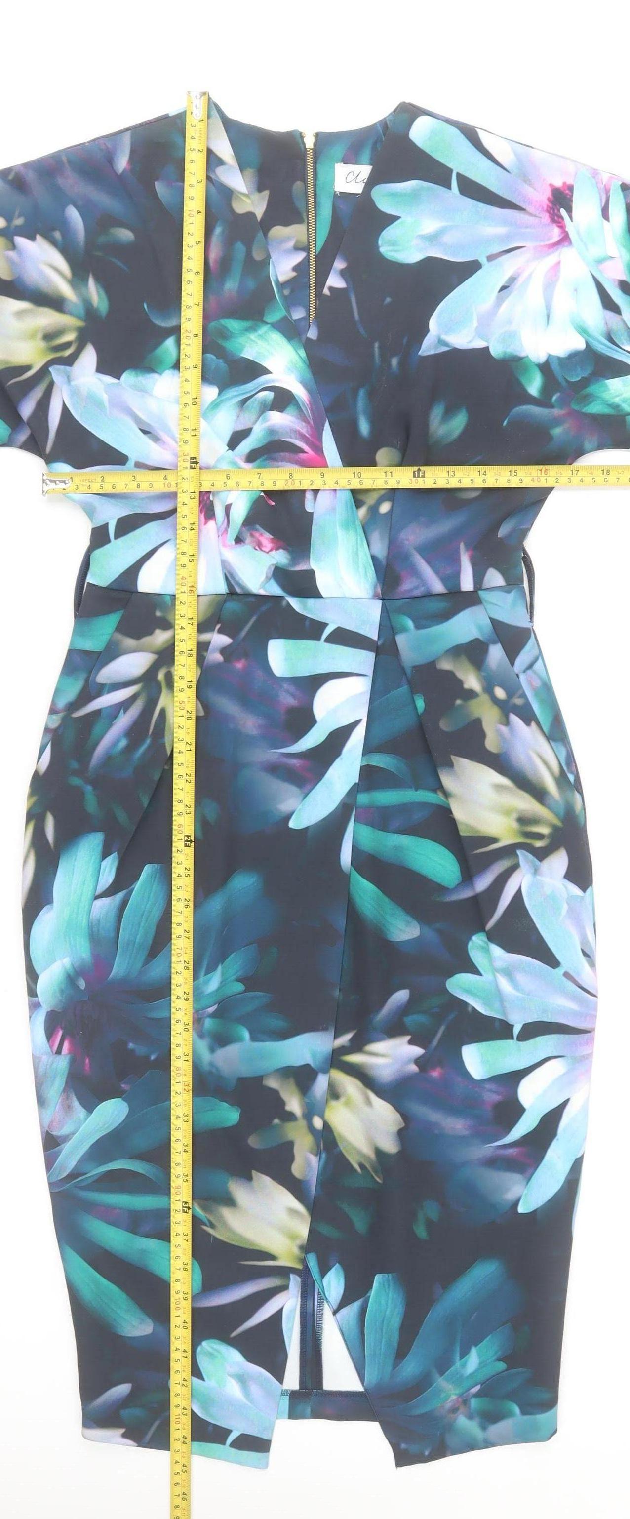 Closet London Women's Multicoloured Floral Bodycon Dress UK 10
