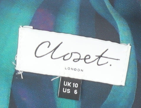 Closet London Women's Multicoloured Floral Bodycon Dress UK 10
