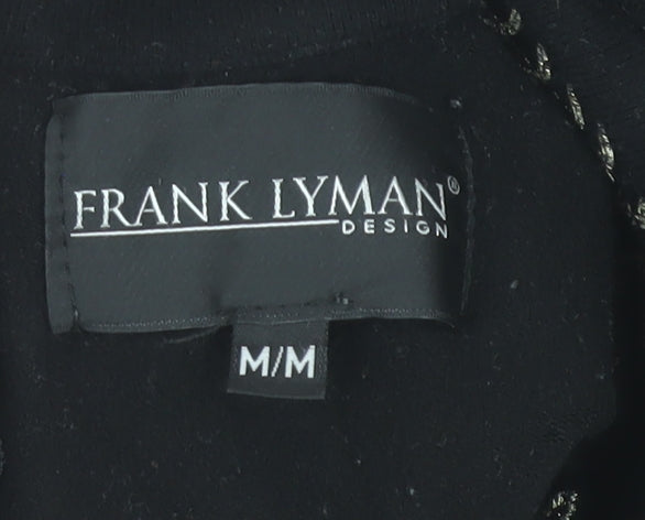 Frank Lyman Women’s Black Embroidered Knit Bodycon Dress Size M