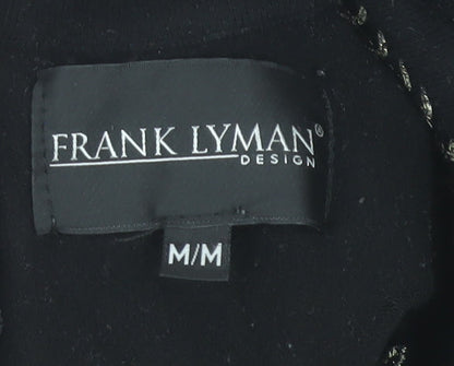 Frank Lyman Women’s Black Embroidered Knit Bodycon Dress Size M