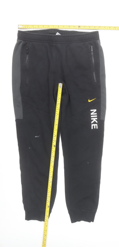 Nike Men's Black Jogger Sweatpants M Regular Fit Fleece