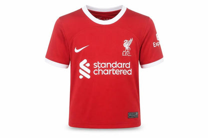 Front view of Nike boys’ red liverpool lfc football jersey 16 years short sleeve t-shirt
