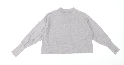V by Very Women's Grey Mock Neck Knit Jumper Size 12