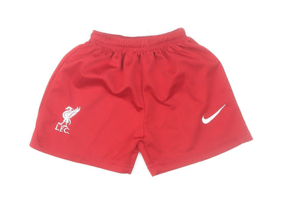 Nike Boys Red Liverpool FC Football Shorts Size 16 Ori-Fit Polyester