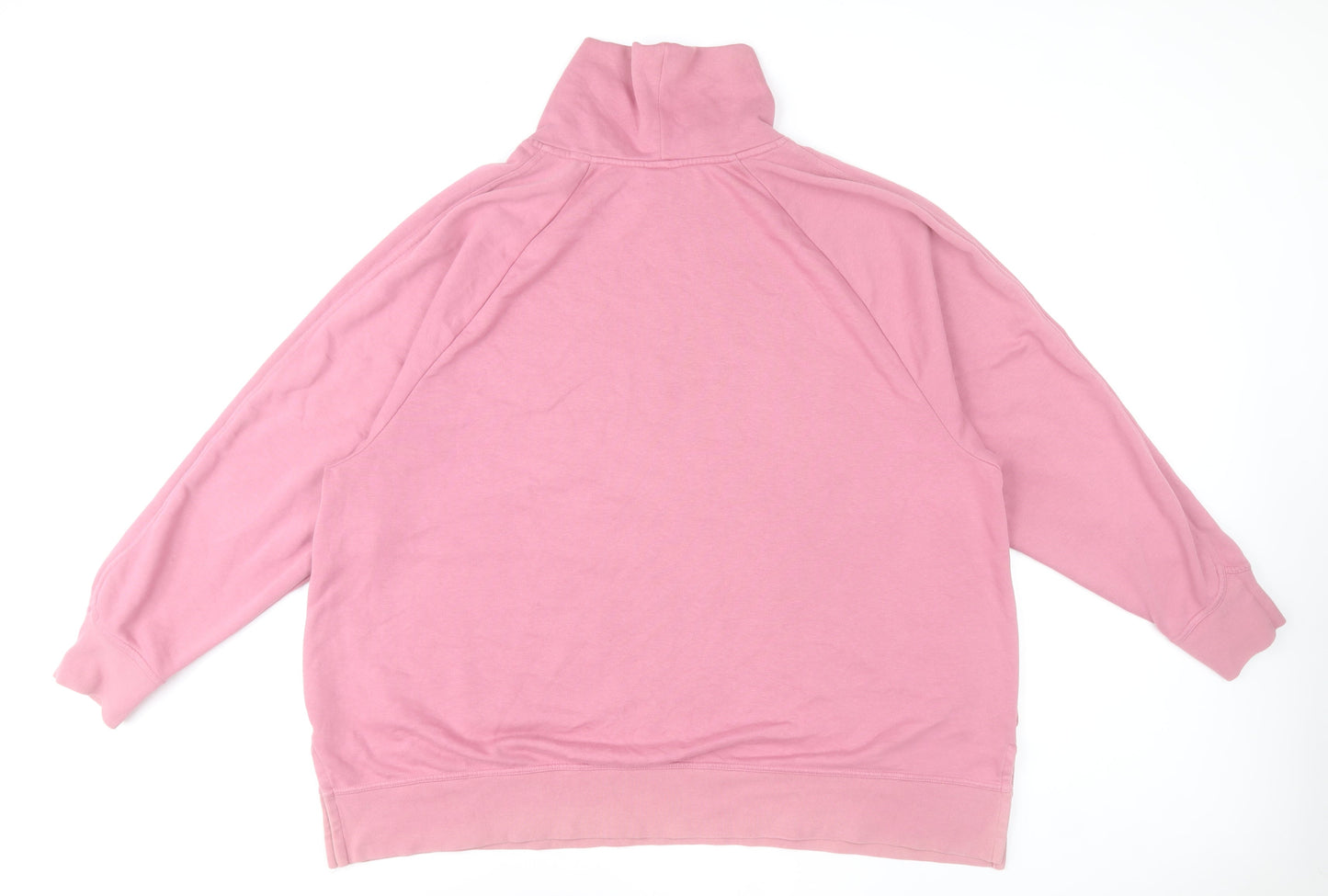 Nike Womens Pink 3XL Pullover Sweatshirt Cotton Blend High Neck