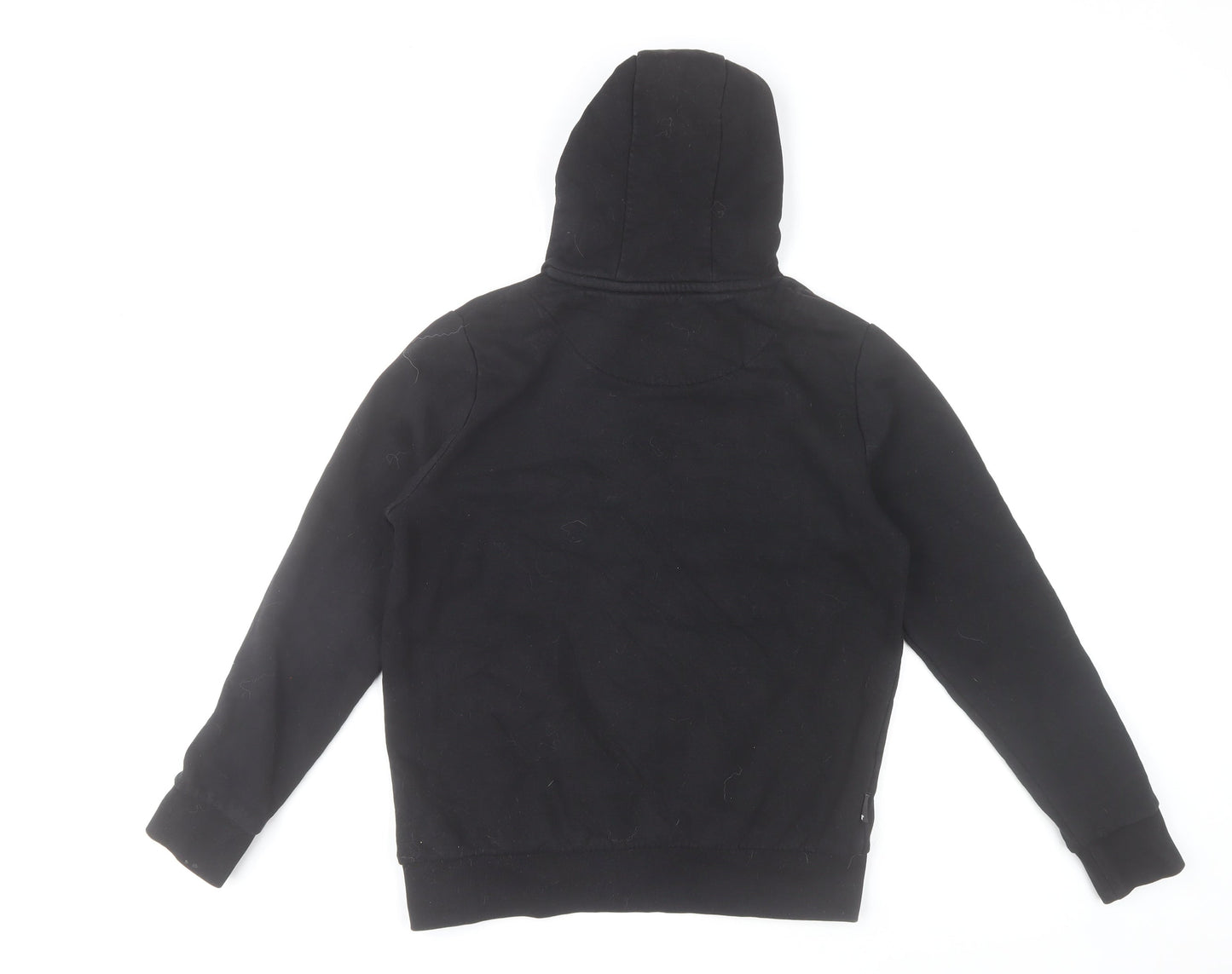 Eleven Degrees Boys Black Pullover Hoodie 12-13 Years Cotton Blend