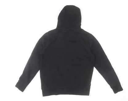 Eleven Degrees Boys Black Pullover Hoodie 12-13 Years Cotton Blend