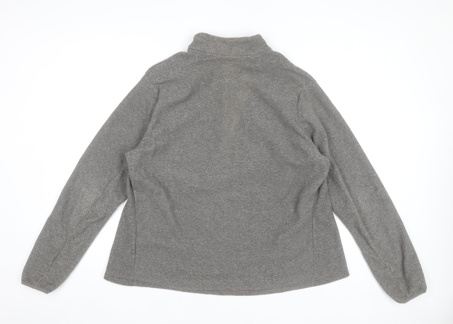Decathlon Quechua Women Grey 1/4 Zip Fleece Sweatshirt 2XL