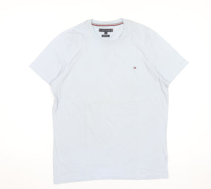 Tommy Hilfiger Men's Blue Organic Cotton Crew Neck T-Shirt Size L
