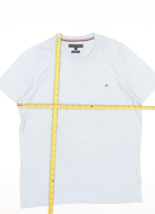Tommy Hilfiger Men's Blue Organic Cotton Crew Neck T-Shirt Size L