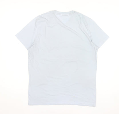 Tommy Hilfiger Men's Blue Organic Cotton Crew Neck T-Shirt Size L