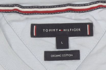 Tommy Hilfiger Men's Blue Organic Cotton Crew Neck T-Shirt Size L