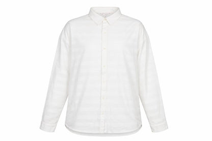 Gap Womens White Cotton Long Sleeve Collared Button-Up Shirt L