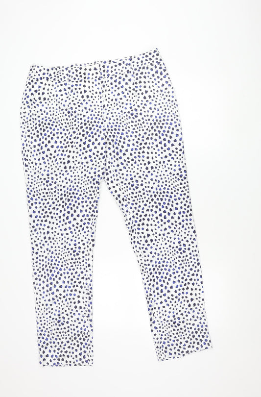 Fenn Wright Manson Women's Multicoloured Animal Print Viscose Trousers Size 16