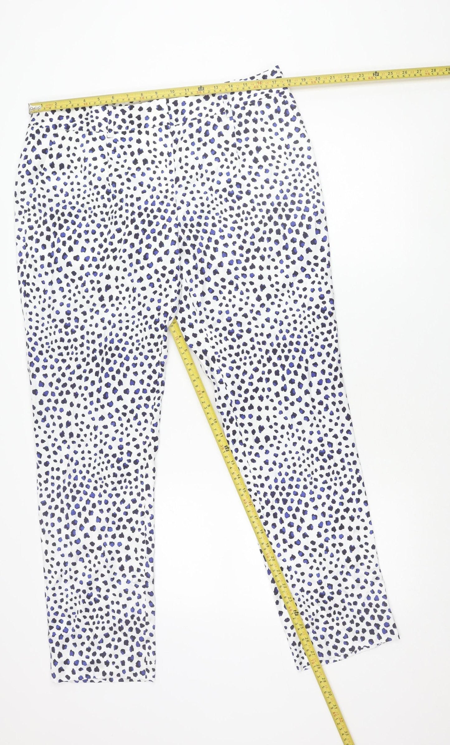 Fenn Wright Manson Women's Multicoloured Animal Print Viscose Trousers Size 16